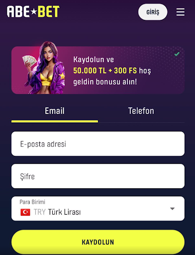 Abebet kayıt bonus